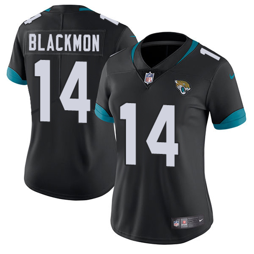 Nike Jaguars #14 Justin Blackmon Black Alternate Women's Stitched NFL Vapor Untouchable Limited Jersey